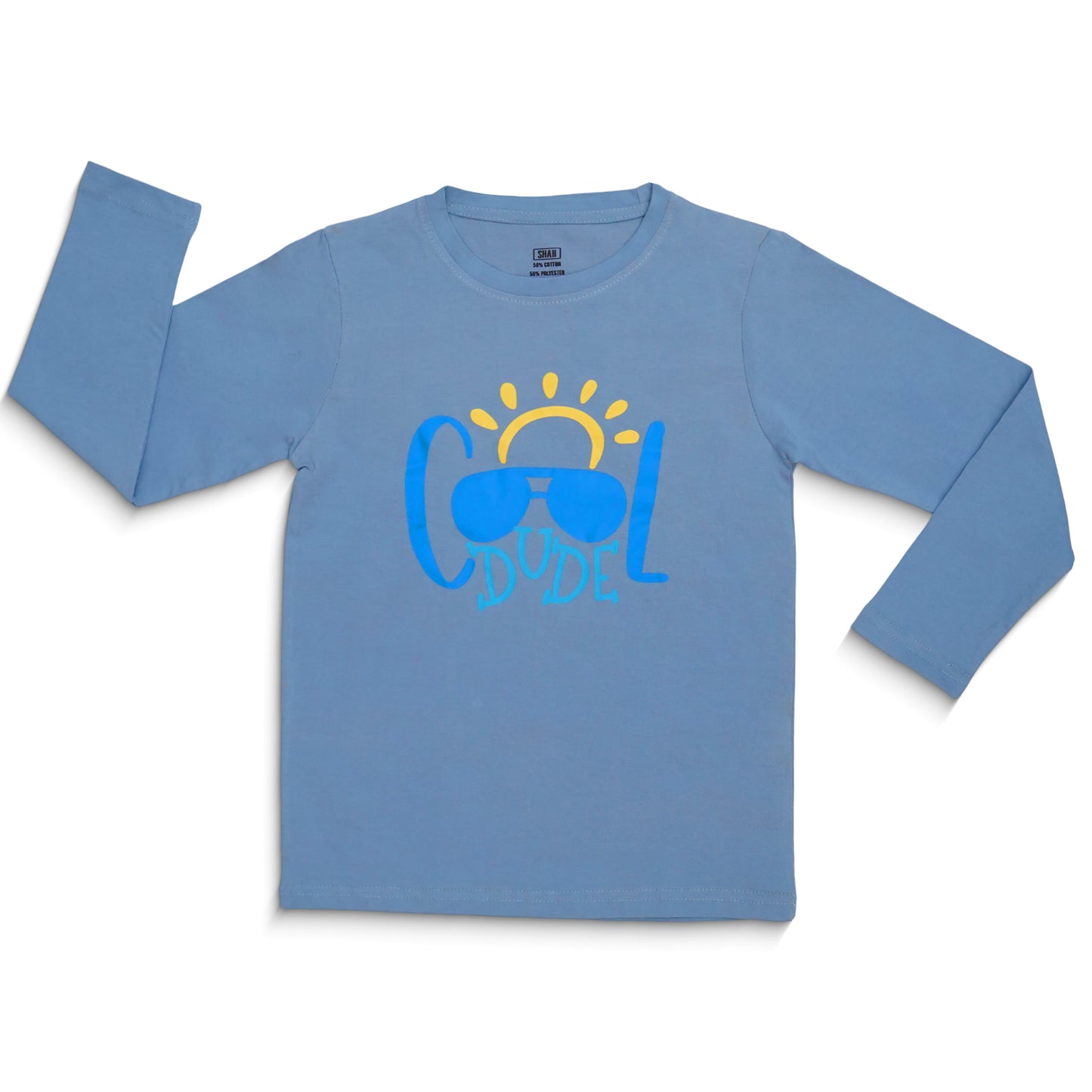 Boys' "Cool Dude" Long Sleeve Tee | Ages 2-8 | Soft Cotton Blend