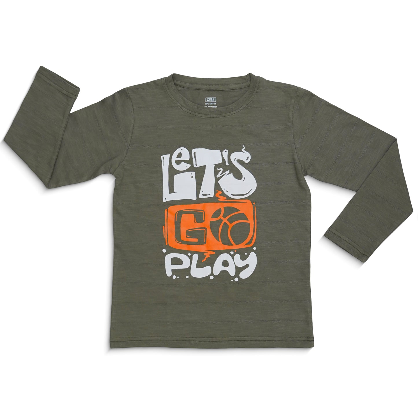 Boys' "Let's Go Play" Basketball Long Sleeve T-Shirt