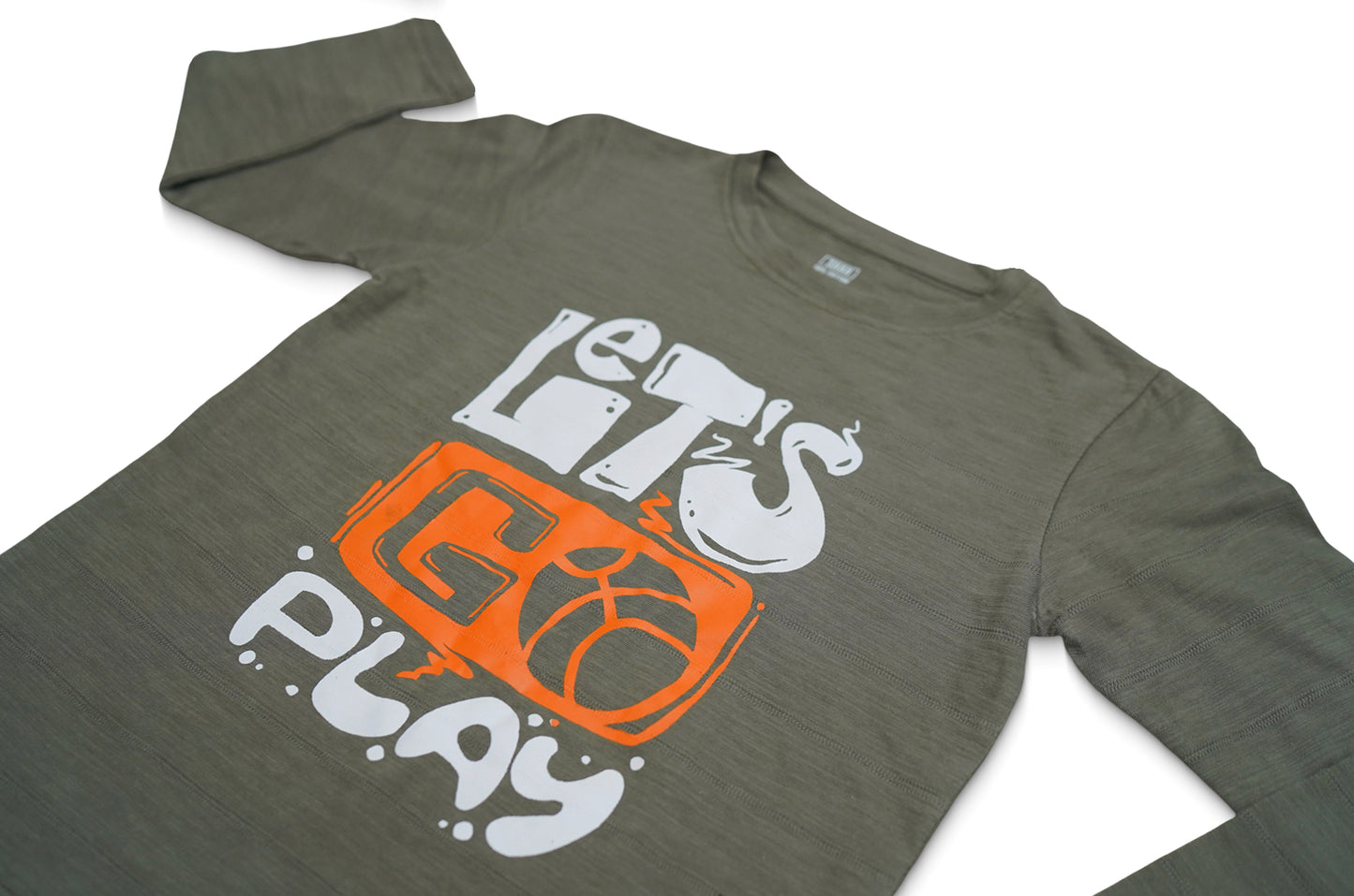 Boys' "Let's Go Play" Basketball Long Sleeve T-Shirt