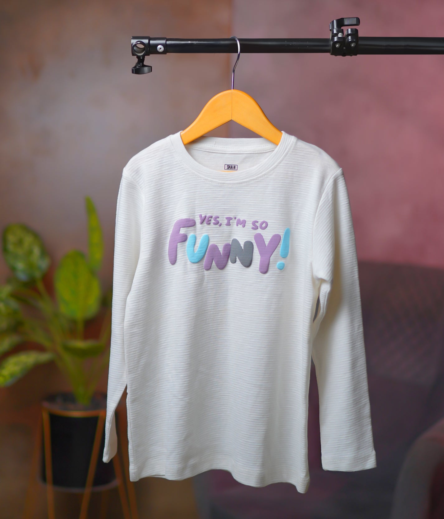 Boys Cream & Multi-Color "Funny" Slogan Long Sleeve T-Shirt