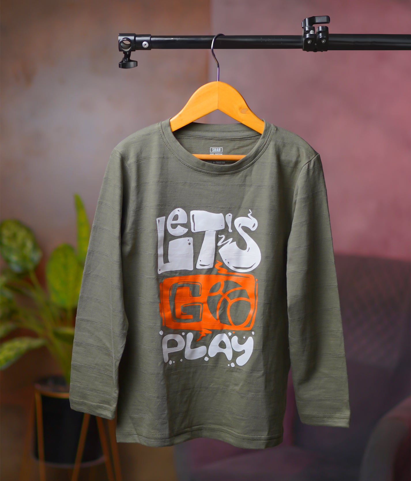 Boys' "Let's Go Play" Basketball Long Sleeve T-Shirt