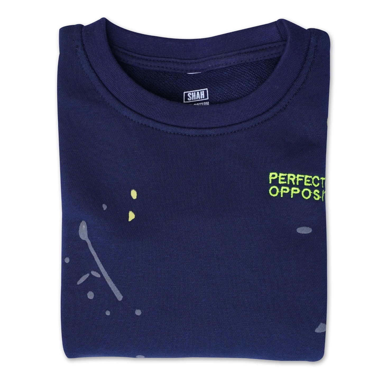 Boy's Electric Navy Printed Sweatshirt