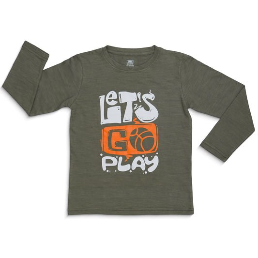 Boys' "Let's Go Play" Basketball Long Sleeve T-Shirt