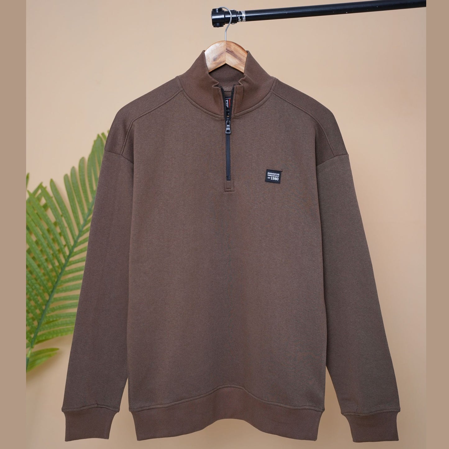 Men's High-Neck Quarter-Zip Sweater