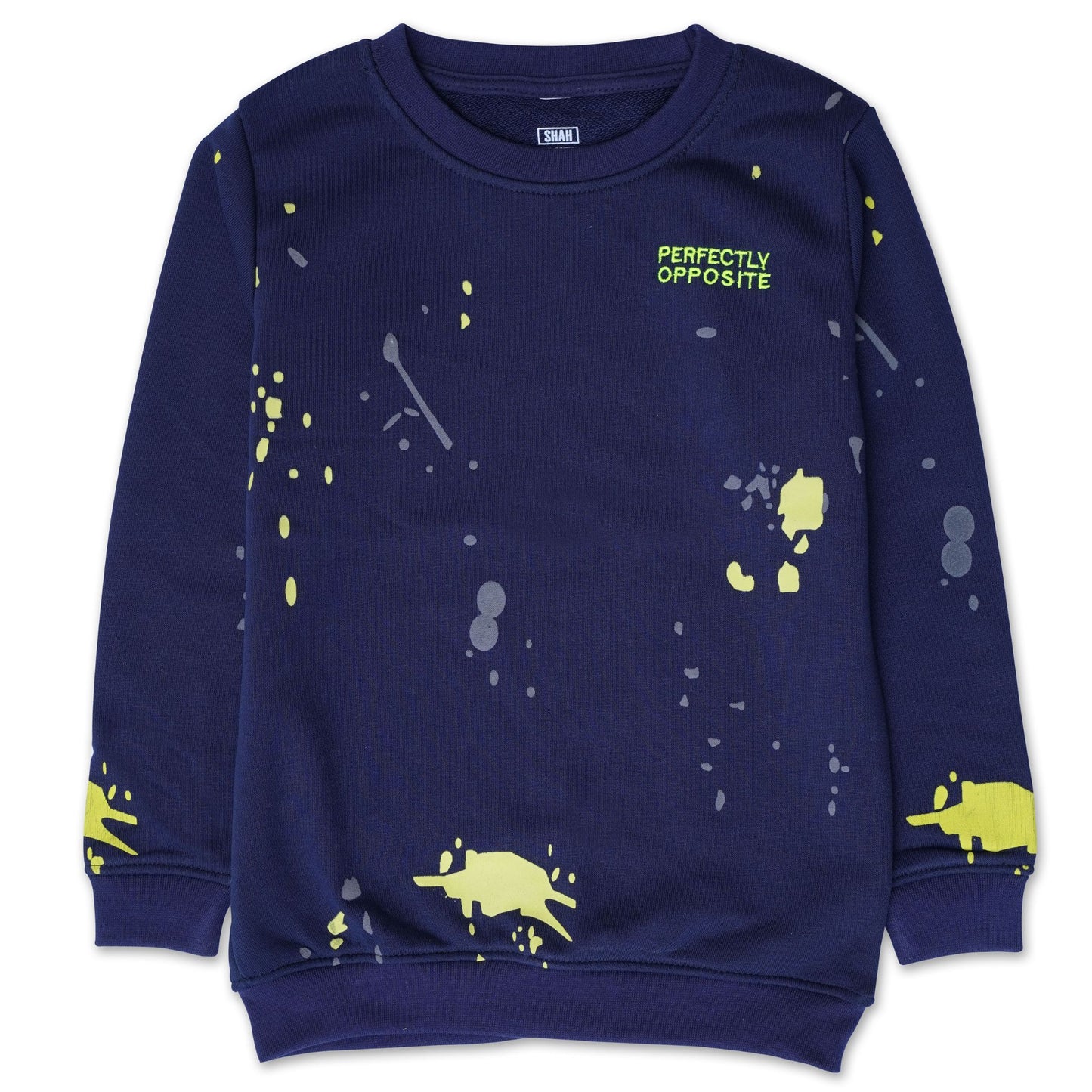 Boy's Electric Navy Printed Sweatshirt