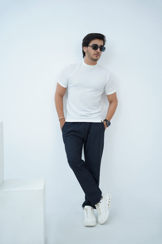 Classic White Textured Tee