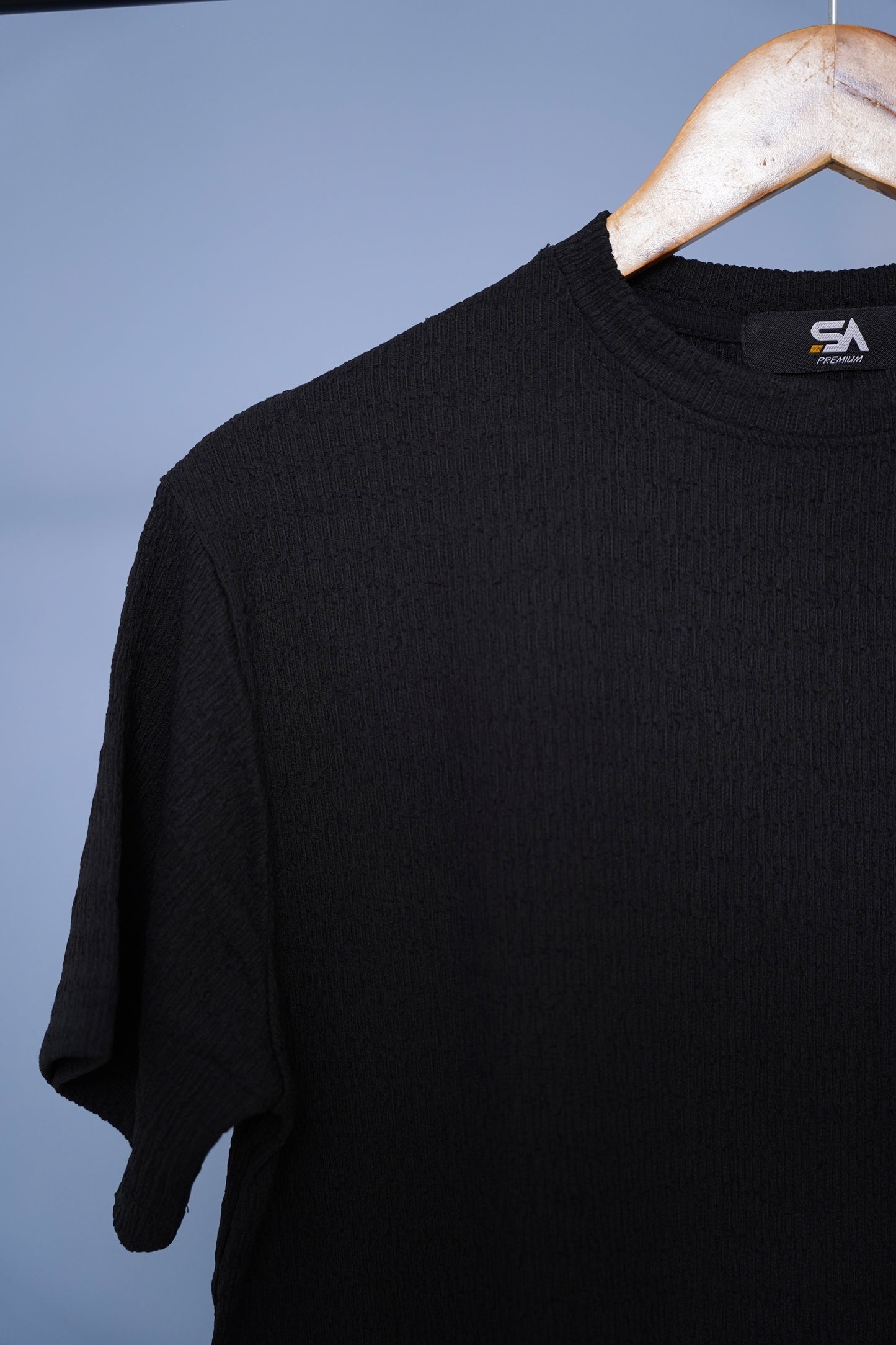 Classic Black Textured Tee