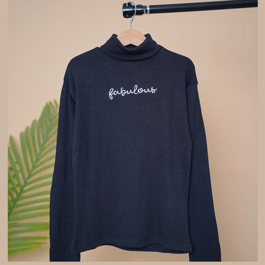 Girls' Ribbed Turtleneck