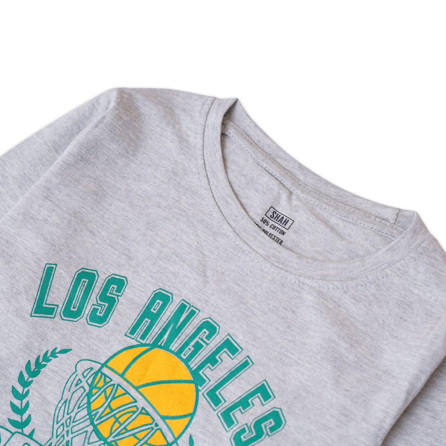 Boy's Grey LA Basketball Top